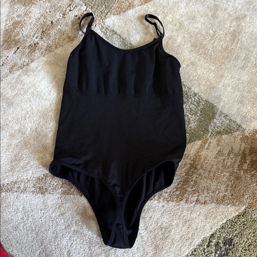 Black Spaghetti Strap Bodysuit